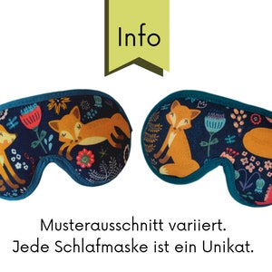 Schlafmaske Augenmaske Fuchs / Tiere Bild 5