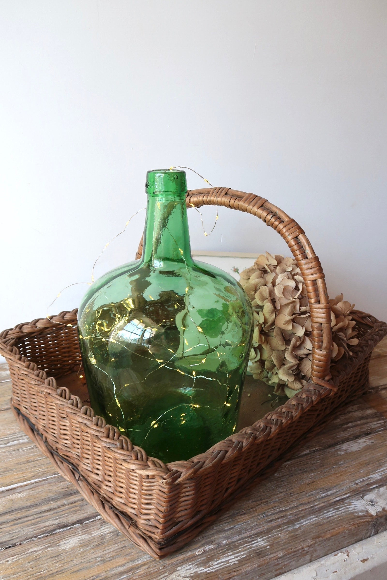 Dame-Jeanne en Verre Verte 5 Litres, Vase