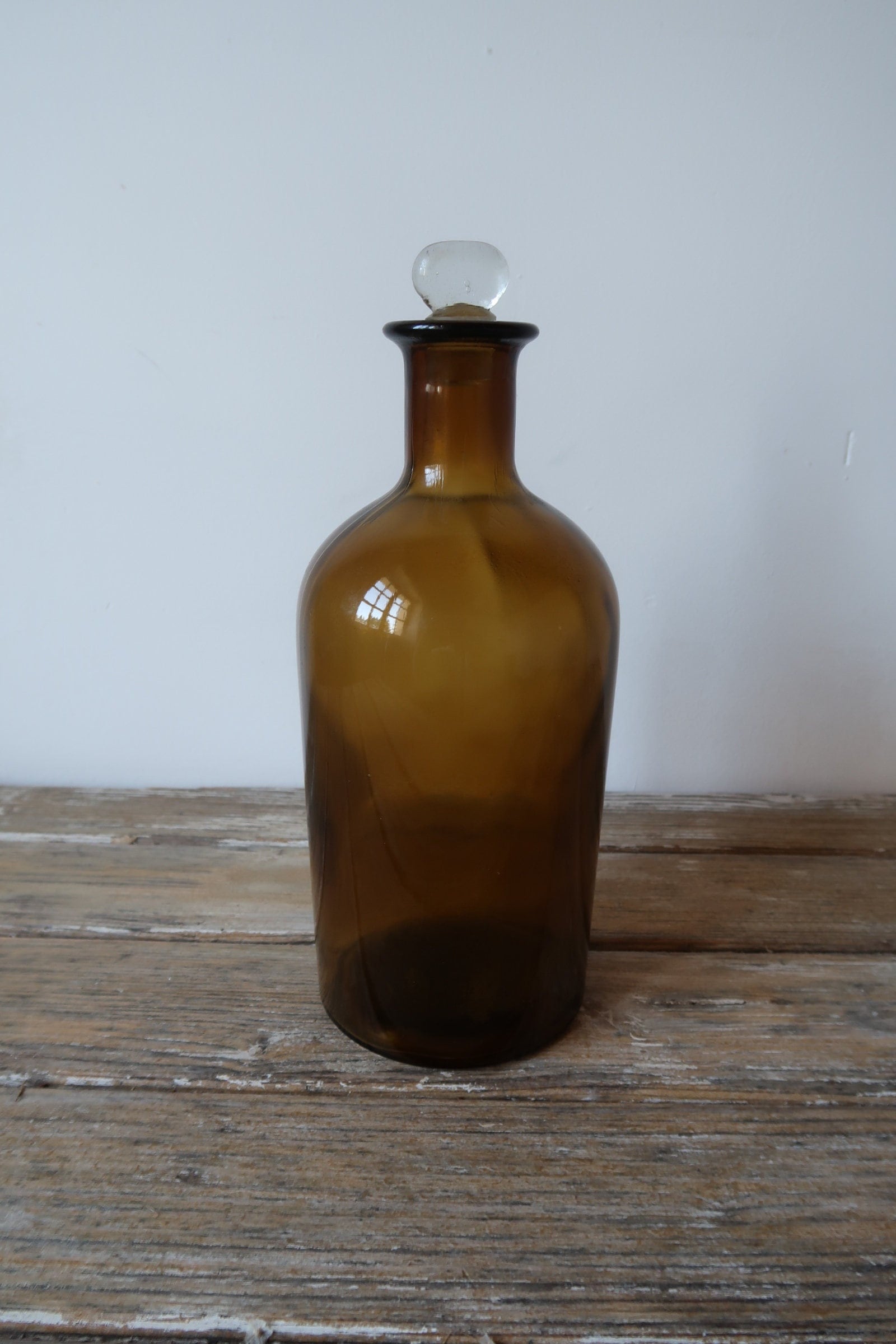 Bouteille en Verre, Flacon d'apothicaire France, Vintage, Fiole