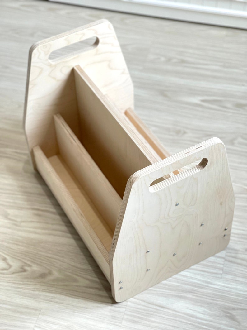Montessori Birch Plywood Bookshelf, Baby Gift, Portable Montessori