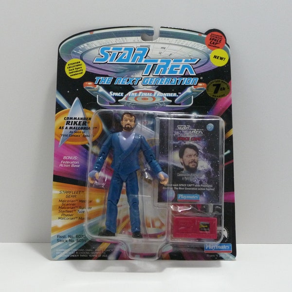 COMMANDER RIKER as MALCORIAN Star Trek The Next Generation Action Figure 5” Playmates 6034