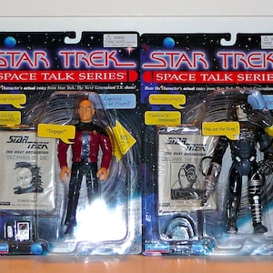 Star Trek The Next Generation SPACE TALK Action Figure SET by Playmates