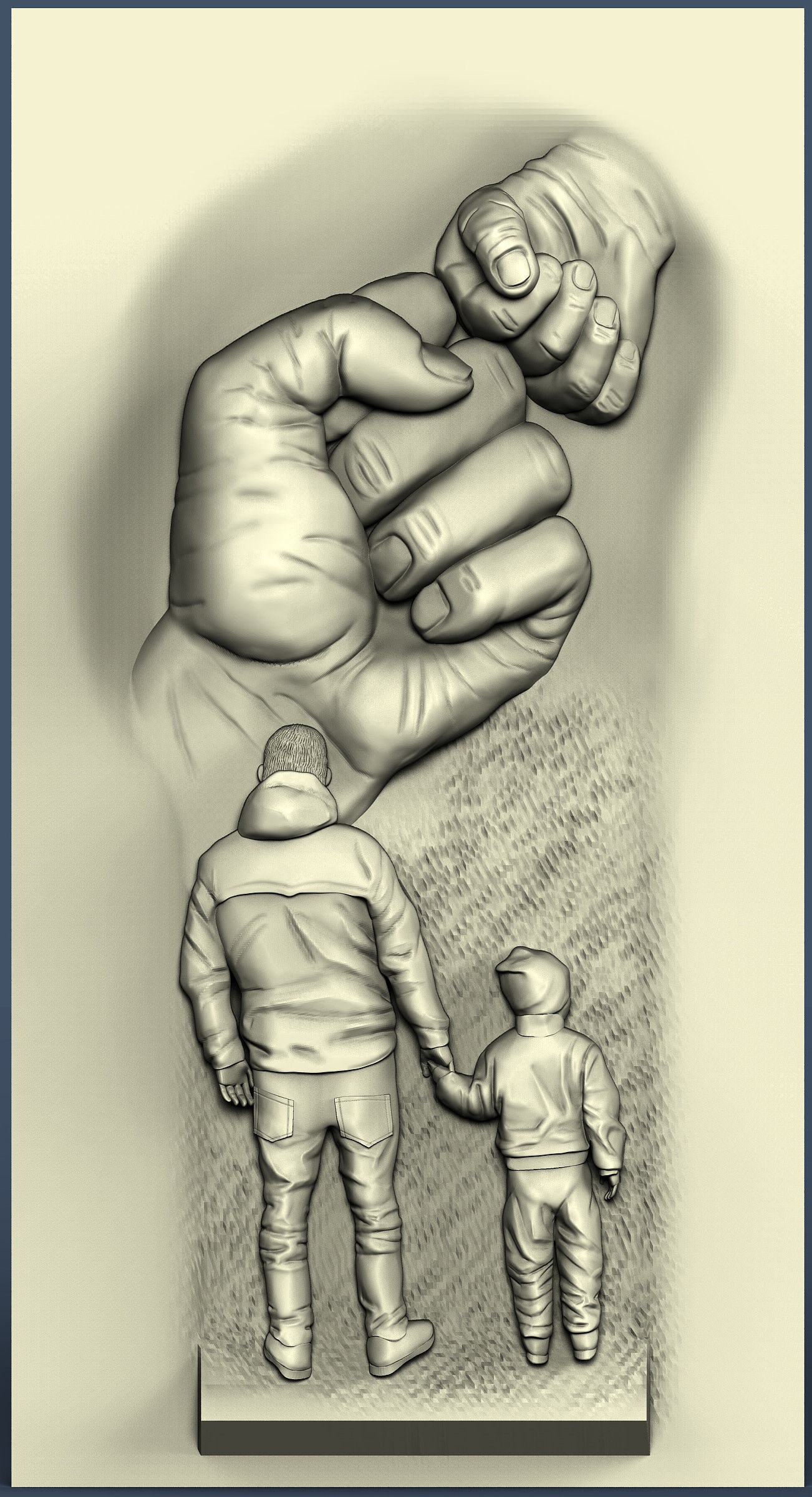 Father and Son Fathers Day 3D STL Model CNC Router | Etsy