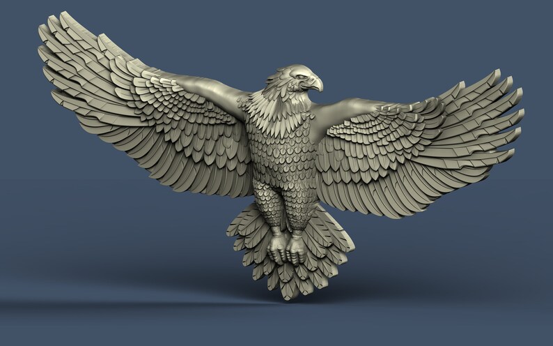 Router Engraver Artcam American Eagle and Flag Carving Machine 3D STL Model Shapeoko X Aspire cnc file Cut3d Vcarve American Army