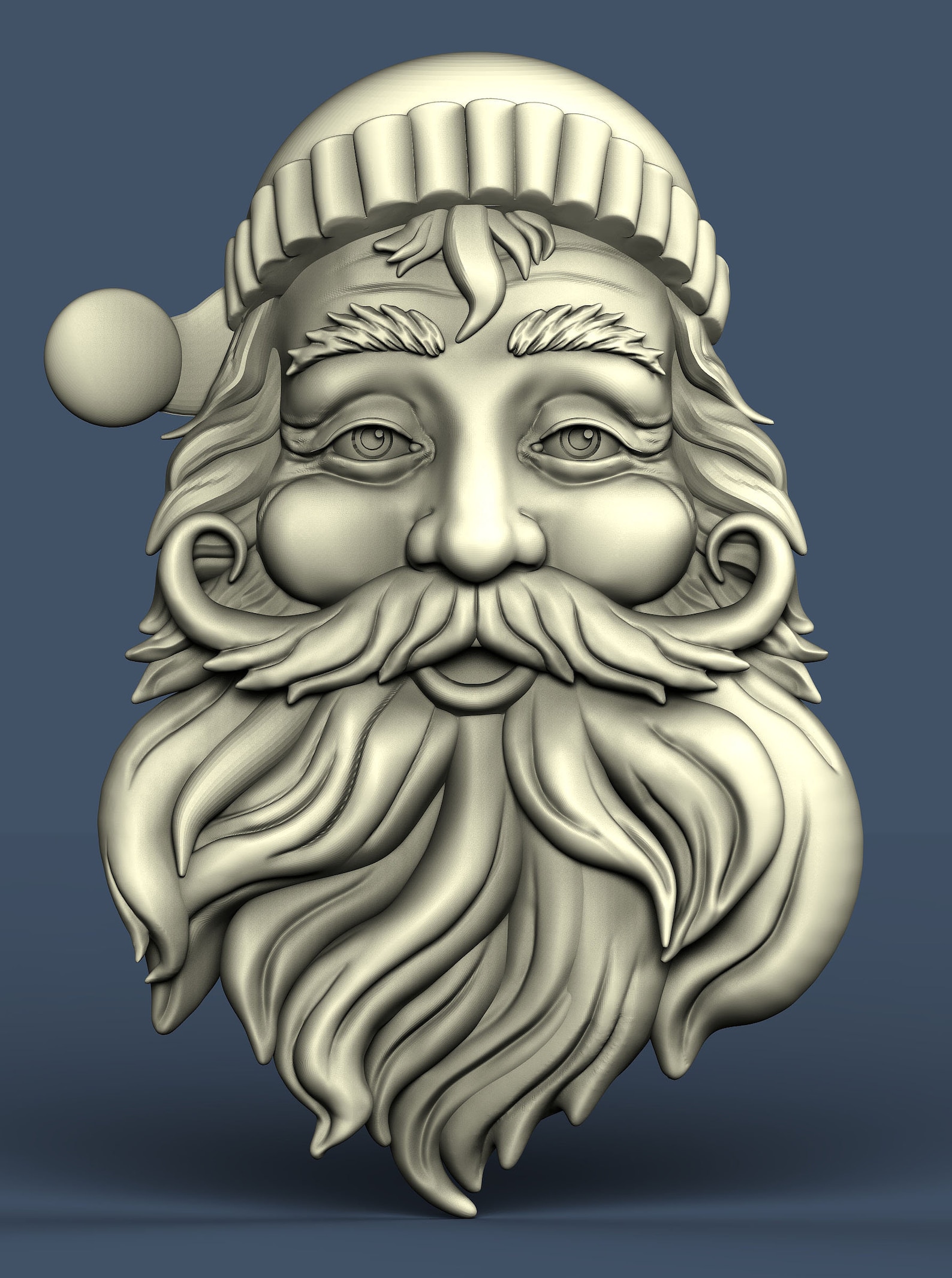 Santa Claus Christmas American Holiday 3D STL Model CNC Etsy