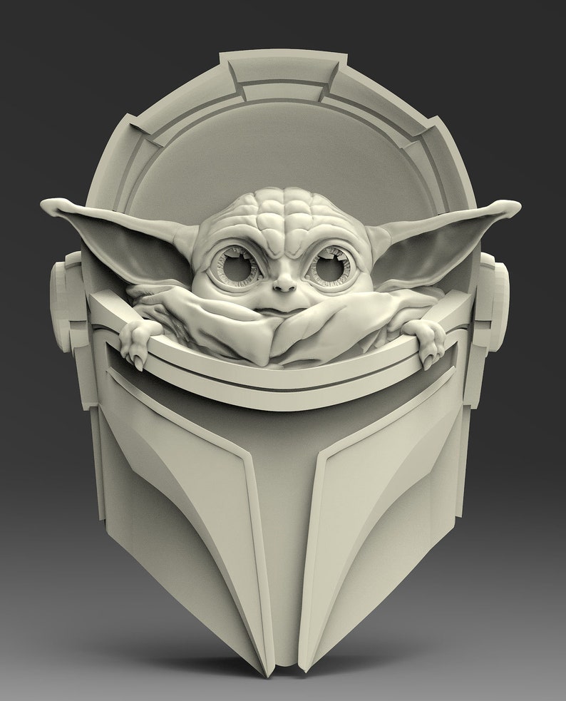 3D STL model for CNC Baby Yoda | Etsy