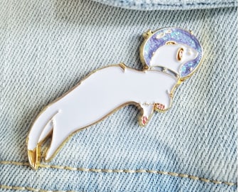 Space Ferret Enamel Pin
