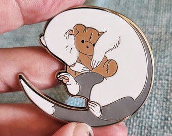 Sleeping Ferret Hard Enamel Pin