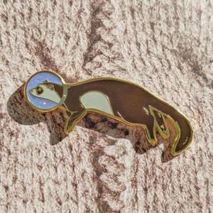 Sable Space Ferret Enamel Pin image 1