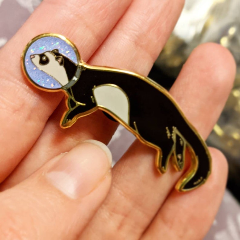 Sable Space Ferret Enamel Pin image 5