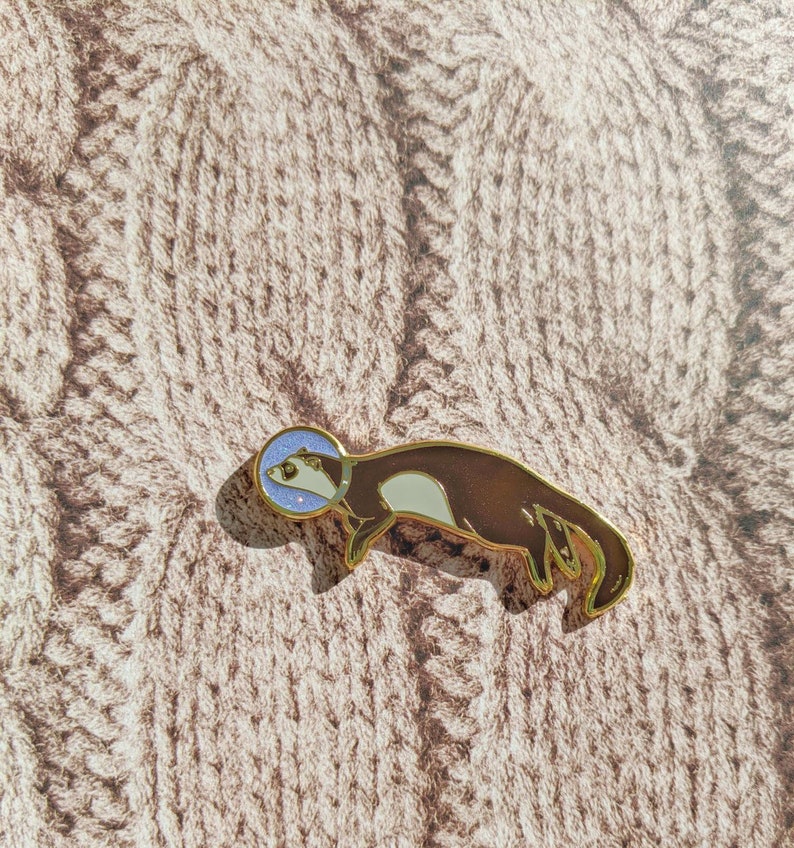 Sable Space Ferret Enamel Pin image 1