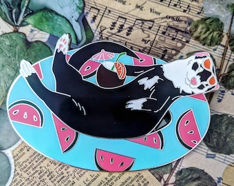 Summer Ferret Hard Enamel Pin