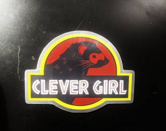 Clever Girl ferret silhouette meme sticker