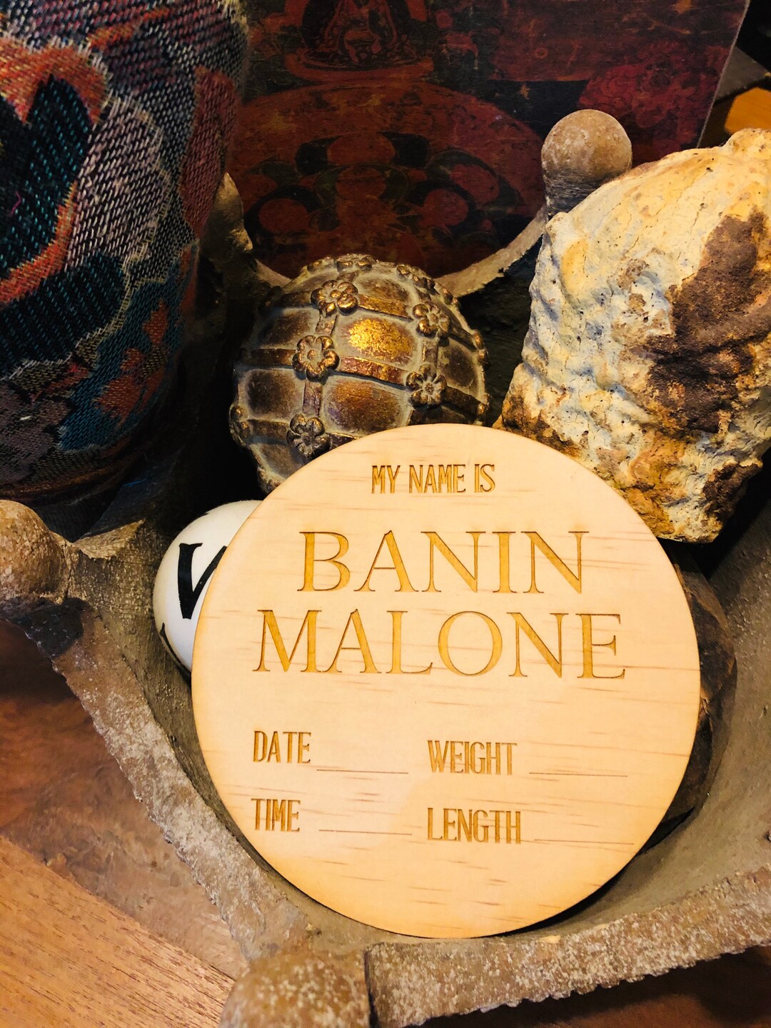 Wooden Name Plate Baby Announcement Etsy