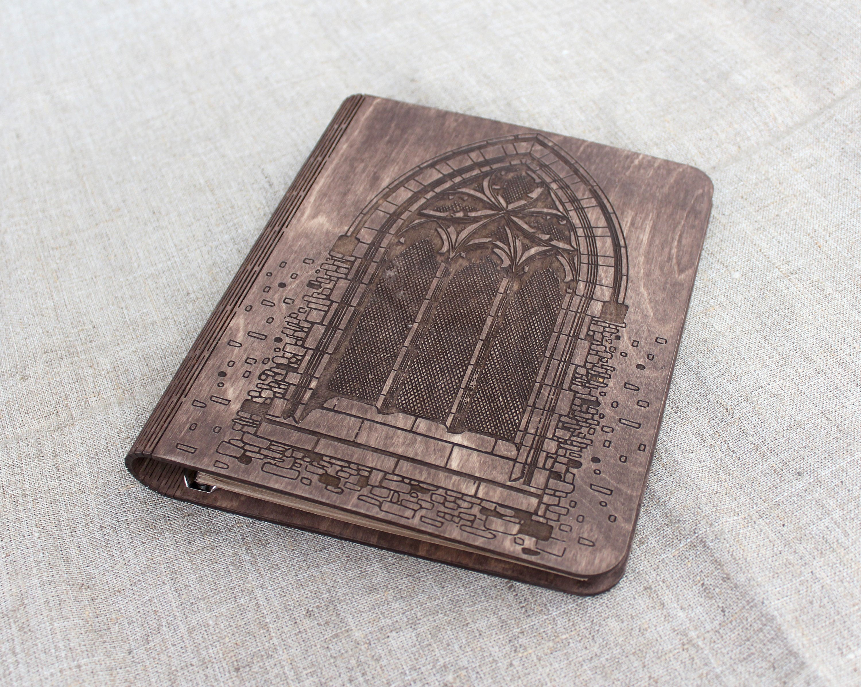 Gothic Style Notebook Blank Writing Journal Gothic Window Etsy