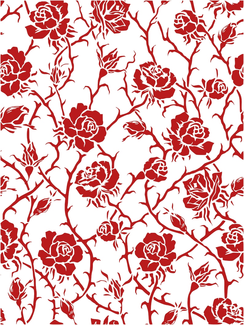 Rose pattern vector Rose Clipart Rose SVG Zentangle | Etsy