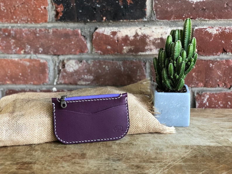 Leather Coin Purse With Card Slots