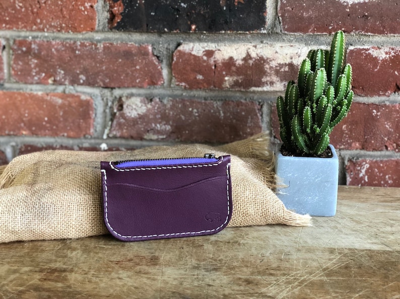 Leather Coin Purse With Card Slots