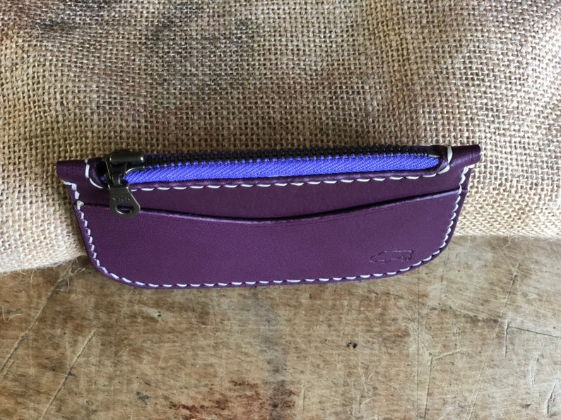 Leather Coin Purse With Card Slots