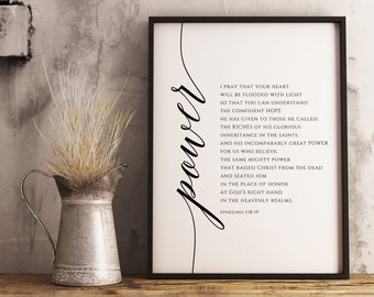 Efesios 1 Biblia Cita Imprimir versículos bíblicos Escritura svg decoración de la habitación cristiana decoración imprimible Escritura arte Biblia typographic bautismo regalo