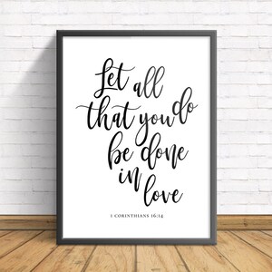 Printable Scripture Wall Art Bible Verse Bible Quote 1 Corinthians 16 ...
