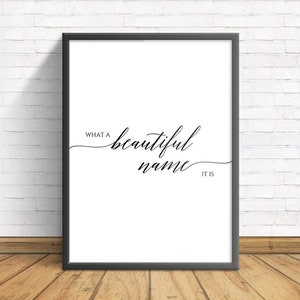 Printable Worship Lyrics and Chords What a Beautiful Name It is Bible ...