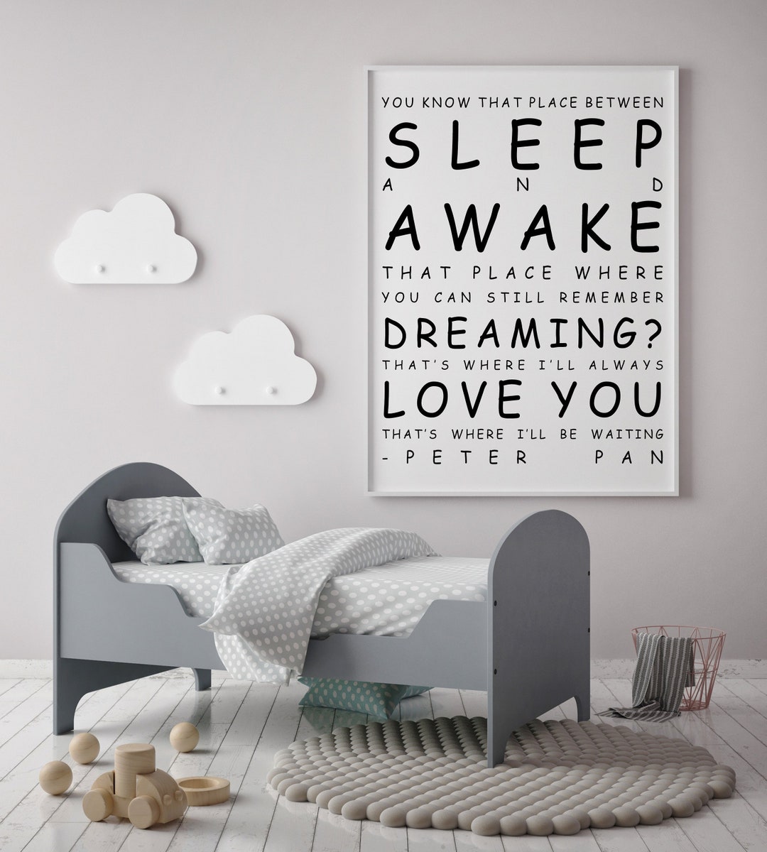 Peter Pan Quote Wall Art Peter Pan Wall Art Peter Pan Wall Decal Peter