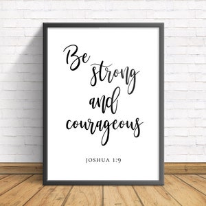 Printable Scripture Wall Art Bible Verse Wall Art Bible Quote Joshua 1 ...