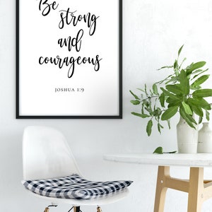 Printable Scripture Wall Art Bible Verse Wall Art Bible Quote Joshua 1 ...