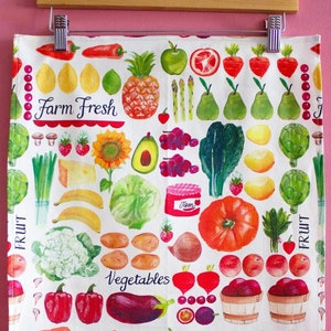 Farm Fresh Designer Tea Towel by Daniela Glassop image 1