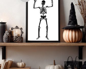 Skeleton Cross Stitch Pattern: Halloween DIY (Digital Download)#52