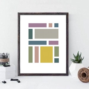 Color Block Geometric Cross Stitch Pattern (PDF Download)#278