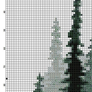 Forest Cross Stitch Pattern, Cross Stitch modern patterns, Counted Cross Stitch Download PDF163 image 3