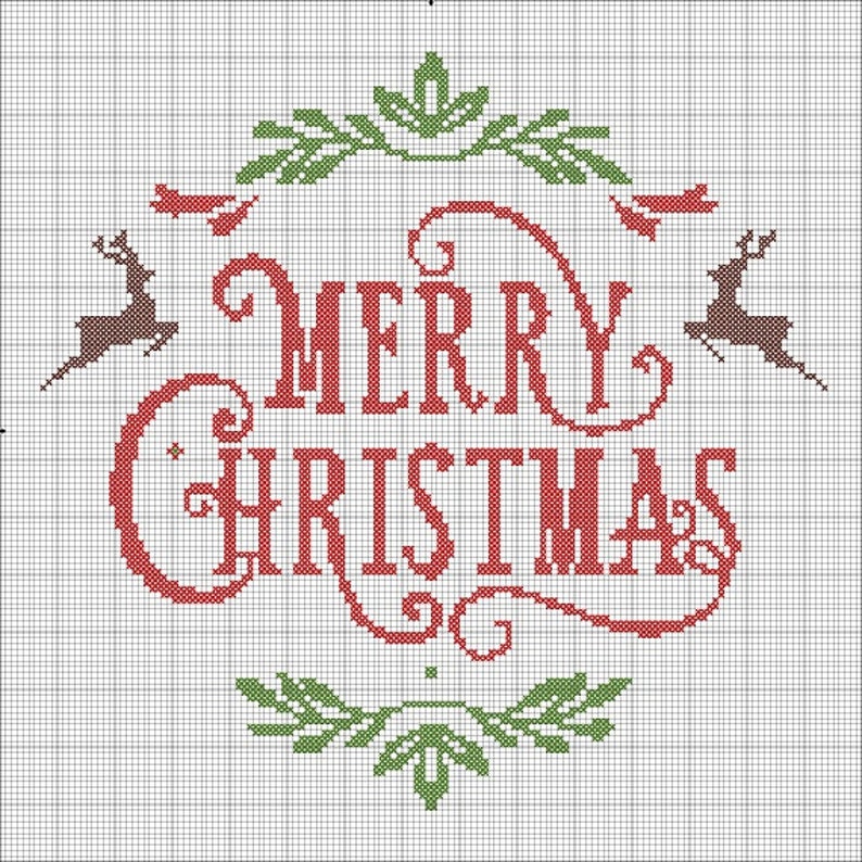 Christmas Cross Stitch Pattern Cross Stitch Patterns Etsy UK