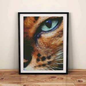 Cat Pattern, Modern Cross Stitch, Design Pattern Cat, Cross Stitch  Instant Download #407