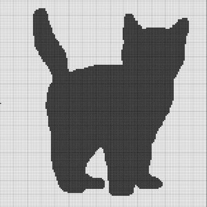 Black Cat Pattern, Modern Cross Stitch, Design Pattern , Cross Stitch Art Patterns PDF,Instant Download 117 image 7