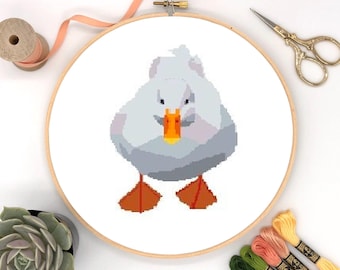 Birds Cross Stitch pattern, Duck   Cross Stitch patterns,  Modern Cross Stitch Pattern Duck,  Counted Download PDF #56
