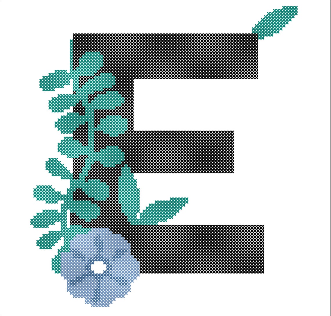 Letter E Cross Stitch Pattern cross stitch pattern cross Etsy