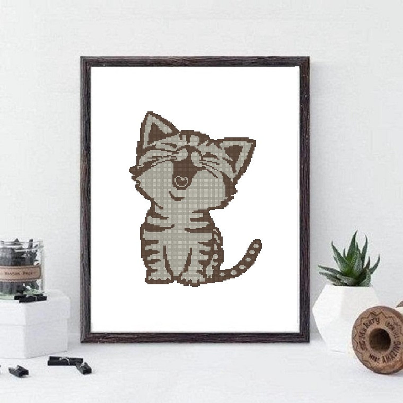 Cross Stitch Pattern Kitten Cross Stitch Pattern Cat Counted - Etsy