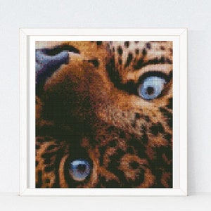 Animal  Pattern, Modern Cross Stitch, Design Pattern  jaguar, Cross Stitch Instant Download #413