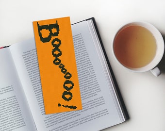 Halloween Bookmark Cross Stitch Pattern - 'Boo' Design (PDF Pattern)#267