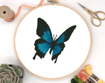 Butterfly counted cross stitch pattern Instant digital download #189