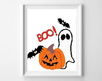 DIY halloween decor  Halloween cross stitch pattern  Modern cross stitch pattern #78