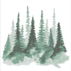 Forest Cross Stitch Pattern, Cross Stitch modern patterns, Counted Cross Stitch Download PDF163 image 8
