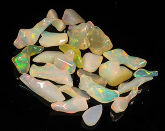 AAA ópalo etíope áspero, cristal de fuego múltiple crudo, 12X5X3-19X7X5 MM, ópalo Welo para joyería, ópalo polaco áspero