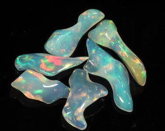AAA ópalo etíope áspero, cristal de fuego múltiple crudo, 17X10X4-22X8X3 MM, ópalo Welo para joyería, ópalo polaco áspero