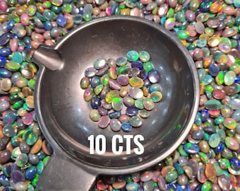 10 Carat Lot Box Black Opal Cabochon, AAA+++ Top Quality Natural Black Ethiopian Opal Gemstone, Black Opal, Oval Black Opal, Multy Opal
