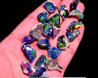 Ópalo negro de 500 quilates, lote de ópalo en bruto, ópalo Welo de grado AAA, ópalo en bruto, ópalo etíope de fuego, piedra preciosa de ópalo en bruto de calidad.