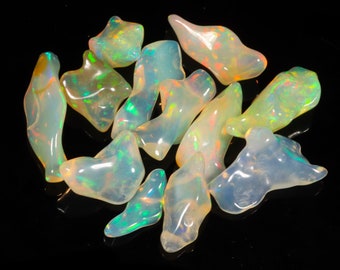 AAA ópalo etíope áspero, cristal de fuego múltiple crudo, 11X9X6-18X9X6 MM, ópalo Welo para joyería, ópalo polaco áspero