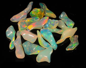 AAA ópalo etíope áspero, cristal de fuego múltiple crudo, 9X7X6-15X12X6 MM, ópalo Welo para joyería, ópalo polaco áspero
